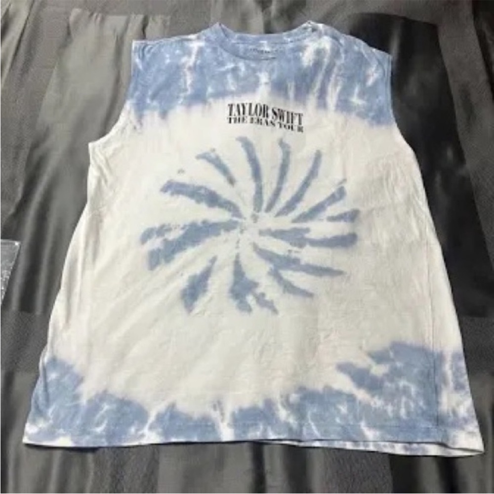 Taylor Swift Blue and White Tie-Dye Tank